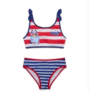 Kids Swim Set - Bluey Red and Blue Stripes